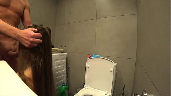 Cheating. Guy Fucks My Wife In The Bathroom When I'm At Work.Real Home Video