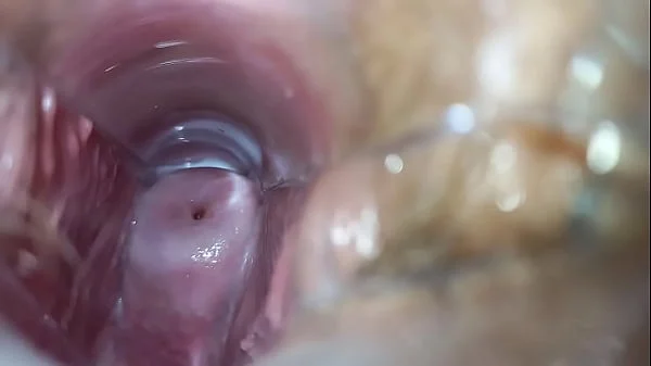 Orgasm inside pussy close-up