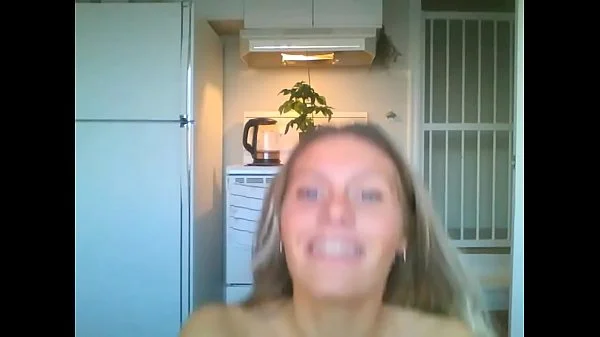 dumb blonde girl playing sexy on video haha