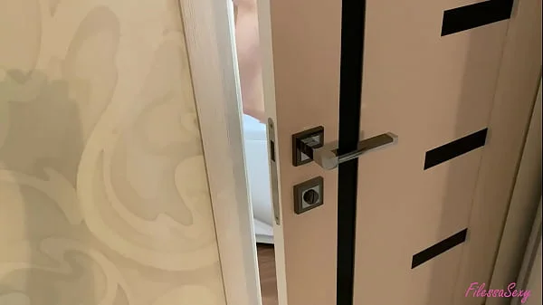 StepSister Blowjob and Hard Doggy Sex in the Bathroom - Peeping