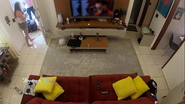 Hot wife Thay Ksada was recognized by the delivery man, she lets him suck her on the living room sofa - with English subtitles - teaser
