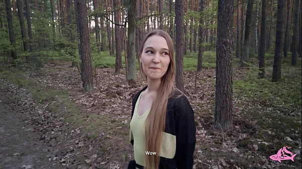 Sexy nymphomaniac in the forest made me cum in her mouth