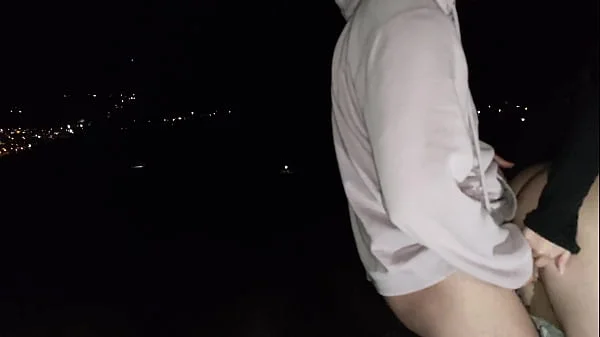 FUCKING HARD ON A CLIFF AT NIGHT UNTIL WE CUM AT THE SAME TIME