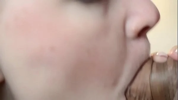 Blowjob oral creampie close-up