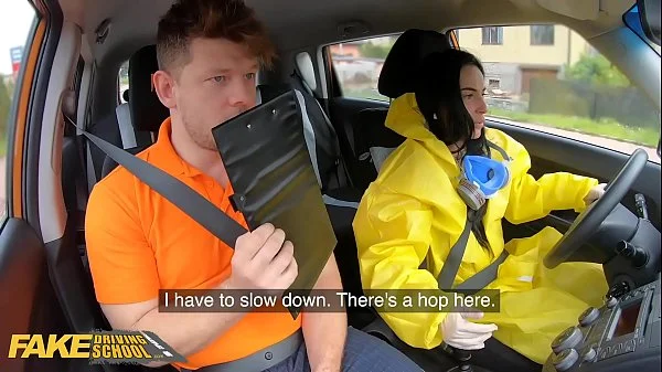 Fake Driving School Lexi Dona Takes Off her Hazmat Suit and Fucks Instructor