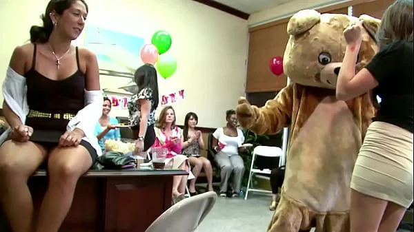 DANCING BEAR - Alaina Brooke's CFNM Fiesta With Big Dick Male Strippers!