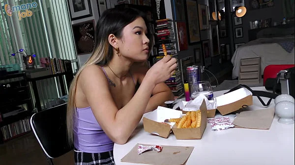 MUST WATCH: Barely-legal Lulu Chu cheats on fiancé with MUCH OLDER MAN teases and then EATS CUM!