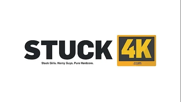 STUCK4K. Busty Latina Canela Skin with round tits is stuck and nailed