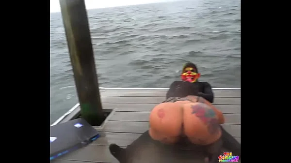 Queen Rogue fucks Gibby The  Clown in the middle of a Hurricane