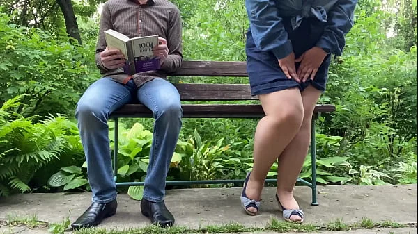 Pantyhose princess pissing in the park while I watch