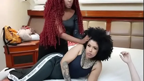 3 Black Girls take turns kissing White Girl